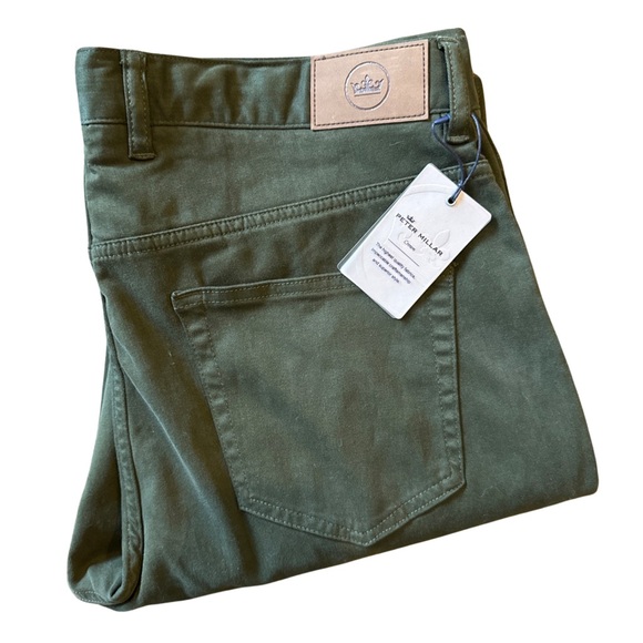 Peter Millar Ultimate Sateen Five-Pocket Pant in Dark Olive - Picture 7 of 14